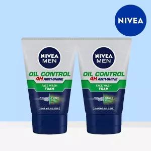 니베아 맨 오일 컨트롤 훼이스 워시 폼 100g 2개