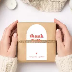 땡큐 상자 스티커 50매 봉인 감사 박스 봉투