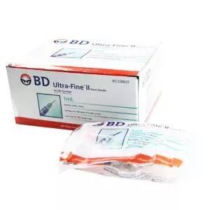 인슐린주사기1cc 의료용 니들 당뇨주사기 약국용 건강 실버 바늘