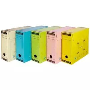 문서 보관함 종이파일 정리 상자 연두색 사무실 서류 정리함 (WFK7UBF)