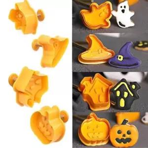 푸쉬쿠키커터 쿠키틀 베이킹툴 할로윈쿠키도구 푸쉬형베이킹커터 (WFJ75I9)