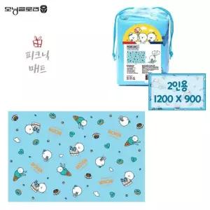 블루 피크닉매트 봉주르비숑 폭 (WFJS889)