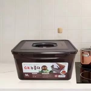 밀폐김 조아통 김치용기 9L밀폐용기 직사각김 누름이포함김 (WFJ7619)