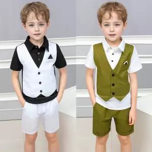 멀더 페이크배색 레이어드 교복세트(셔츠 바지) 교복