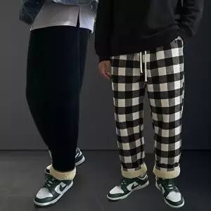 [모로엠]비비오 체크 보아털 세미와이드 팬츠 5컬러 ON-PTA-QWFKTWTW