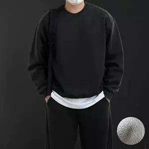 [모로엠]남성 오버핏 무지 절개 피그먼트 맨투맨 ON-TSA-QWFLA6I6