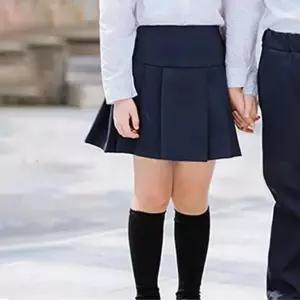 네이비 주름 치마 스커트 주니어 학생복 교복 치마