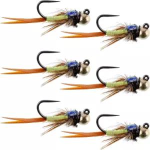 플라이 낚시 장소 텅스텐 비드 전술 지그 구리 존 샤르트뢰즈 체코 님프 유로 님핑 - 파리 크기 16