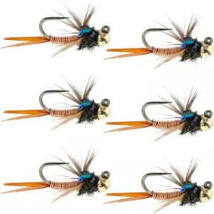 플라이 낚시 장소 텅스텐 비드 전술 지그 구리 존 체코 님프 유로 님핑 - 6 파리 크기 16