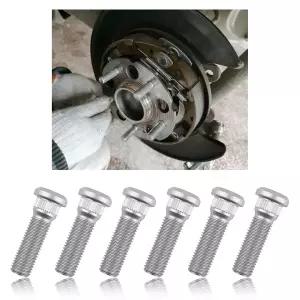 6PCS 트레일러 UNF 1/2 20 휠 스터드 헤비 듀티 볼트 하중 길이 2.11 /스플라인 직경 0.56 /스터드 헤드