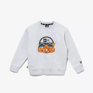 [롯데백화점]뉴에라 포켓몬 어택 이펙트 리자몽 맨투맨 헤더 그레이 13965965