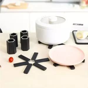 라면냄비깔개 내열성 매끄러운마감 폴딩냄비받침 낚시터 쉬운수납 (WFJ6I7P)