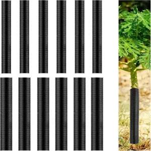 나무 줄기 보호대 12개 사슴으로부터 2개 크기의 묘목 껍질 튜브 랩으로 껍질을 보호하고 설치류 잔디 깎는