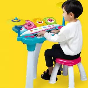 여아 큰선물 연주하는 핑크퐁 피아노세트 건반장난감 키카