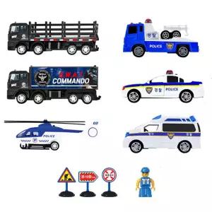 남아 어린이날 경찰차 헬기 피규어 풀세트 영아완구 유치원