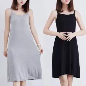슬림핏 끈나시 슬리브 민소매 3컬러 이너웨어 원피스 (WFJSNSN)