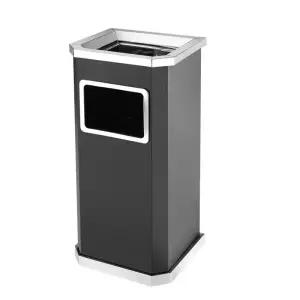 대형 업소용 야외 재떨이 스텐 흡연실 대용량 검은색 접이식 파라솔 카페 식당 그릴 바베큐