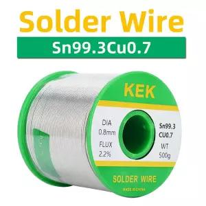 무연납 실납 납땜 와이어 플럭스 2.2% 용접 고온 무연 주석 융점 227 500g 적은 연기 Sn99.3Cu0.7