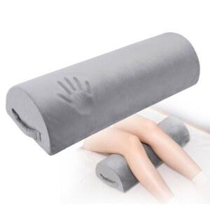 허리 를 위한 쿠아지다르 무릎 베개 소프트 메모리 폼 다리 지지용 베개, 측면 및 허리 수면자를 위한 인체공학적 디자인 웨지 엘리베이션 베개