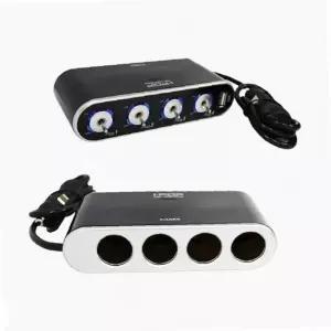 카렉스 시가잭 멀티 소켓 USB 4구억지차