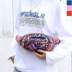 남녀 일상 나뭇잎 트렌드 힙색 1P 데일리 다용도 보조