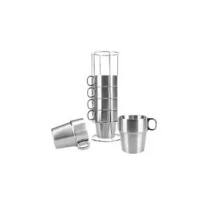 6P컵세트 컵세트 컵 6개컵 스탠드 주방 캠핑 커피컵 스텐컵 스테인레스