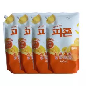 피죤 엘로우1600ml-4개 피죤 섬유유연제 엘로우미모사