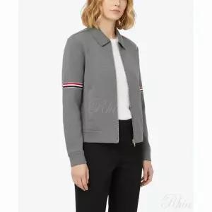 톰브라운 코튼 루프백 RWB 스트라이프 집업 재킷 아우터 미드 그레이 MKJ133AY3004035