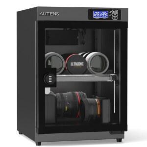 [미국배송] 카메라 렌즈 전자 장비 수집품 보관 온도 습도 LED 스크린(30L)을 위한 조합 잠금 장치 디지털 제어 무소음 및 에너지 절약 기능이 있는 AUTENS 제습 건식 캐비닛 박스