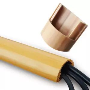 반달형 전선몰딩 우드 중형 1M 전선 쫄대 케이블 정리 전선몰딩