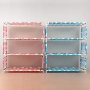 신발 정리대 조립식 4단 수납장 유닛형 신발장 디퓨저 코너형 보관함 (WFK6NU0)