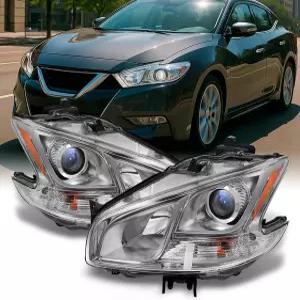 AKKON - 맥시마 4D 세단 프로젝터 할로겐형 전조등 운전석 왼쪽 + 조수석 오른쪽 교체용