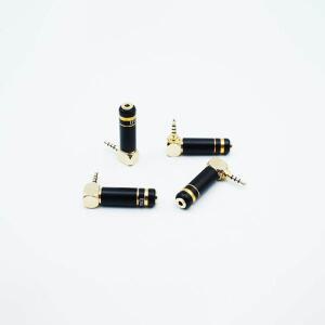 하이파이 오디오 애호가 플레이어 이어폰 AMP용 임피던스 어댑터 플러그 L자형 3.5mm 밸런스드 25ohm 100oh