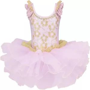 소녀 스커트 레오타즈 발레 댄스 투투 프린세스 원피스 발레리나 의상 3-8Y