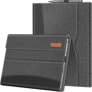 Fintie 13인치 마이크로소프트 서피스 프로 8 (2021년 출시) 케이스 - 포켓 스타일러스 홀더가 있는 다중