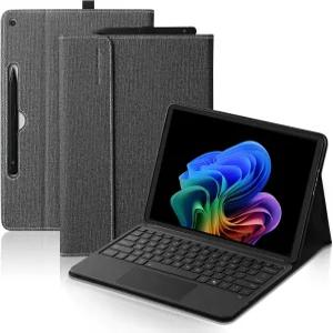 Microsoft Surface Pro 12 케이스 2025와 호환 Akkerds 슬림 펜 2 홀더가 있는 다중 시야각 비즈니스