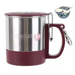 모던 캠핑용 스테인리스 컵 230ml 나침반 등산 캠핑 컵 스텐 고리 거리