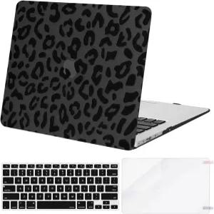 MOSISO 맥북 에어 13인치 케이스(모델 A1369 A1466 2010-2017 구형 버전 출시) 플라스틱 호피무늬 레오파드