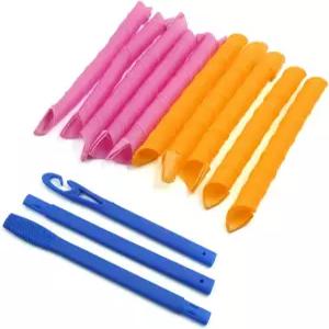 Ruilogod 10pcs 55cm 매직 헤어 컬링 헤어스타일 트위스트 스파이럴 링렛 스타일링 도구 (ID 91f 858 b01