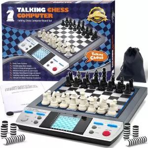 코어 전자 체스판 프로 블랙 말하는 튜터 학습 밀리터리 와 성인에게 이상적입니다