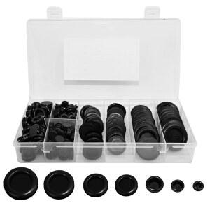 170PCS 고무 그로밋 키트, 7사이즈 방수 와이어 그로밋, 방화벽 구멍 플러그, 케이블 호스 보호, 배선, 자동차, 가정용 장식 도관용