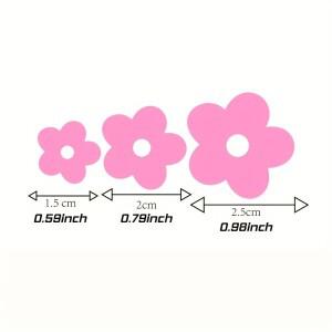 루보식 12pcs  꽃 자동차 인테리어 백미러 스티커 DIY 화장품 거울 휴대 전화 케이스 노트북 장식 비닐 데