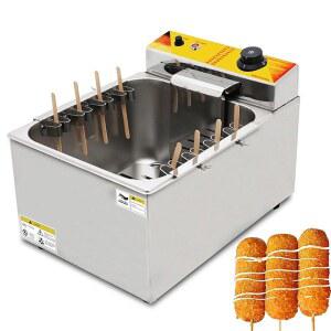 자동 콘도그 프라이어, 전기 메이커 기계, 상업용 딥 12L 치즈 핫도그 스틱 메이커, 소시지 튀김