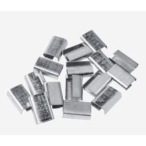 5/8인치 스트랩용 TWUROTI 300 팩 스트랩 씰 - 폴리에스터(PET) 및 스틸 스냅온 오픈 클립 포장, 번들링 팔레트 고정용 헤비 듀티 밴딩 버클