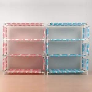 신발 정리대 조립식 4단 수납장 유닛형 신발장 디퓨저 코너형 보관함