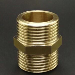 황동 파이프 육각 니플 피팅 퀵 어댑터 1/8 1/4 3/8 1/2 3/4 1 1 1/4 BSP 수나사 물 오일 및 가스 커넥터