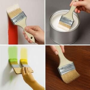 파니식 A76X-6개 세트 얼룩 제거 칩 오일 페인트 브러쉬 U자형 양면 클리어 코트 페인팅 용품 벽 목재 가정