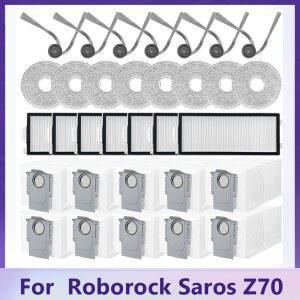 교체 ROBOROCK SAROS Z70 먼지 액세서리 청소기 봉투 부품 진공 필터 걸레 사이드 브러시 예비 HEPA 메인