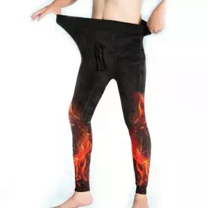 겨울 한파 발열 스판 융털 남성 내의 바지 레깅스 (WFK90H6)