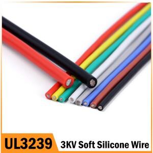 유연한 DIY LED 조명 전자 케이블  UL3239 3KV 소프트 실리콘 와이어  30 28 26 24 22 20 18 16 14 10 AWG